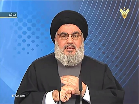 Sayyed Hassan Nasrolá Nasrolá anuncia la inminente batalla de Qalamun